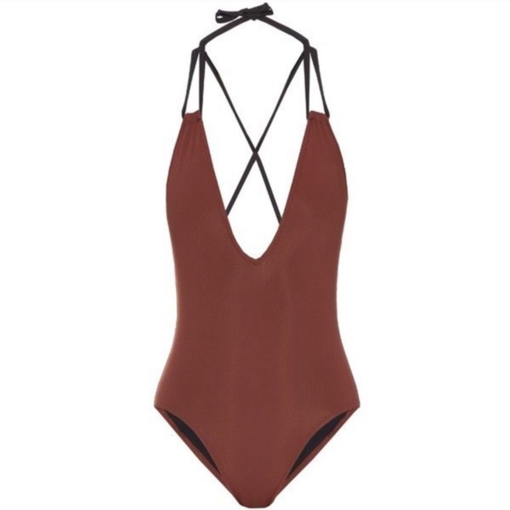 Solid and striped one piece